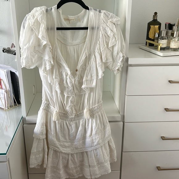 LoveShackFancy Liv Dress White Sz M - Picture 3 of 5